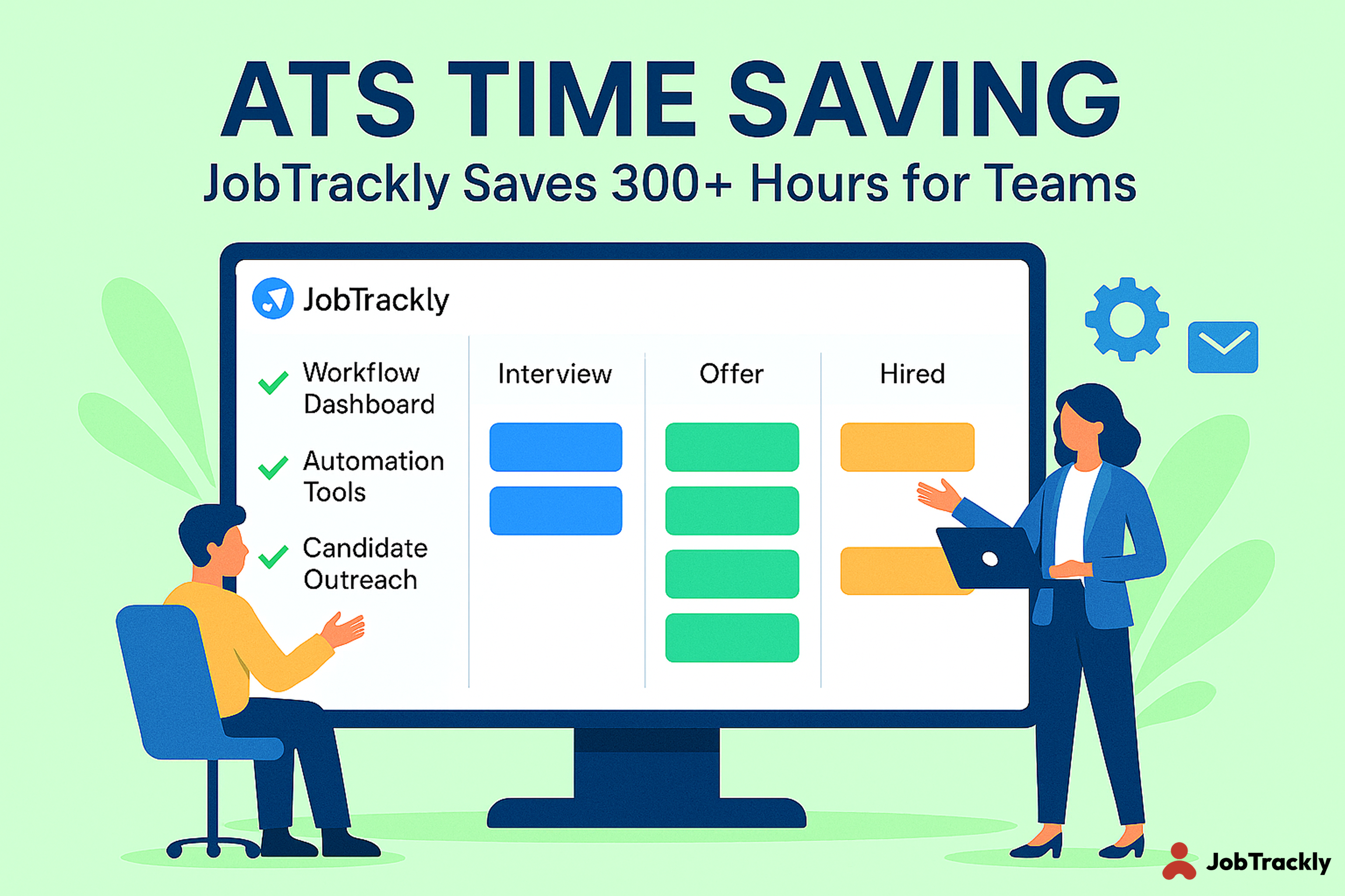 JobTrackly ATS workflow dashboard for ATS time saving